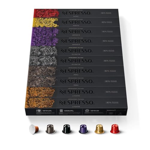 NESPRESSO ORIGINAL, ISPIRAZIONE ITALIANA, mittlere bis dunklere Röstungen, 100 Kaffeekapseln